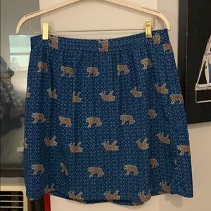 J Crew tiger print skirt